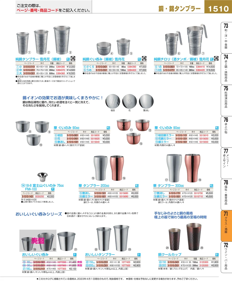 グラス・酒器 ページ1510