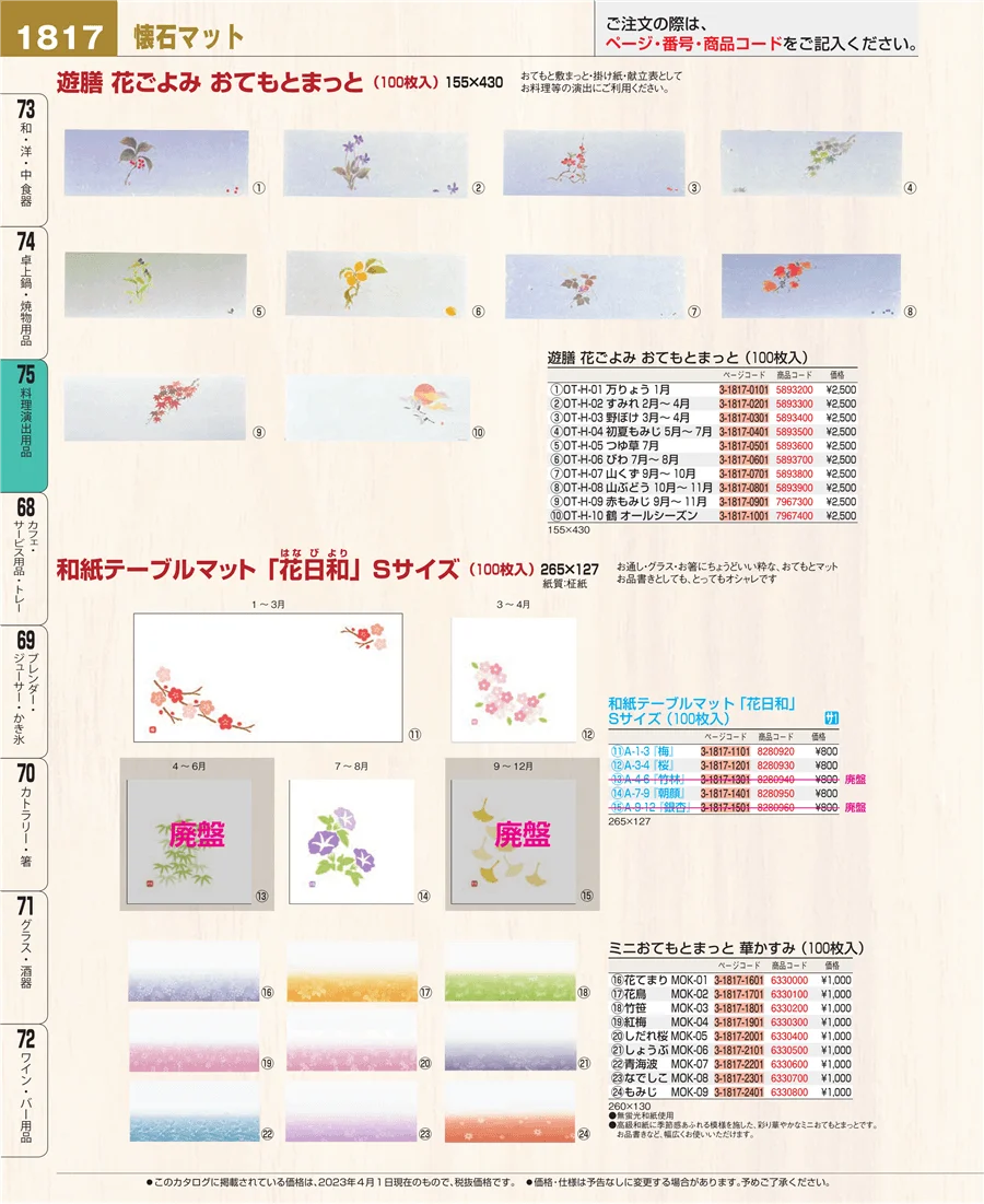 料理演出用品 ページ1817