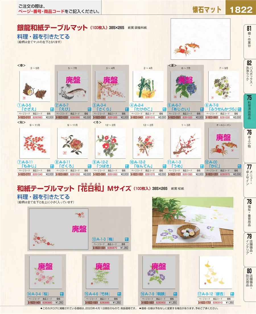 料理演出用品 ページ1822