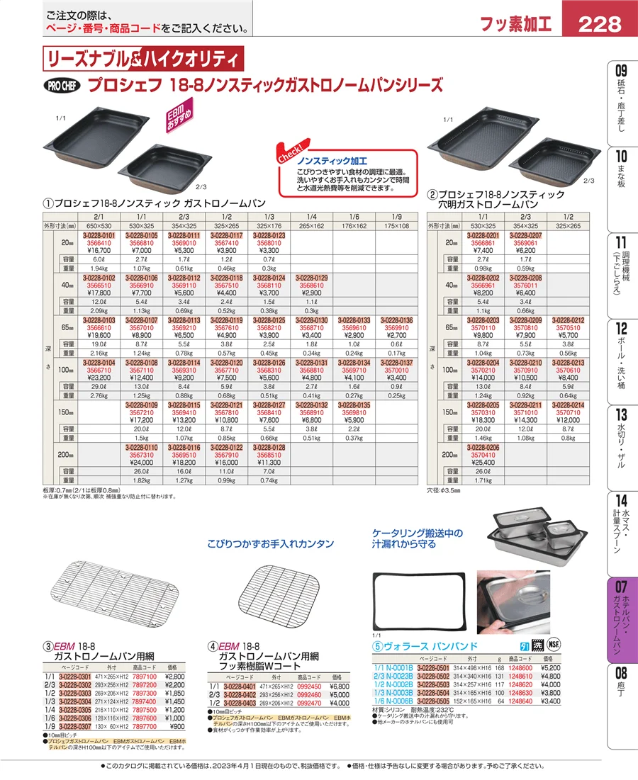 ホテルパン・ガストロノームパン ページ228