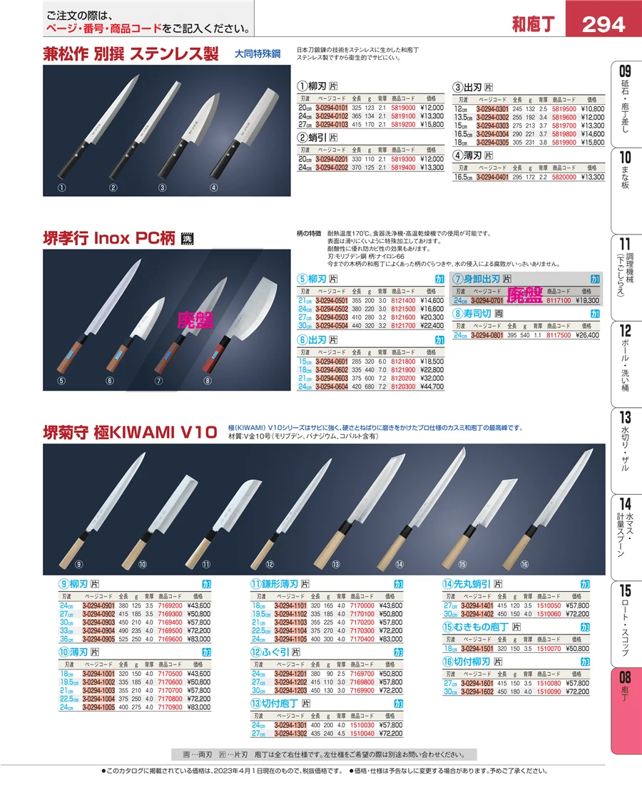庖丁 ページ294