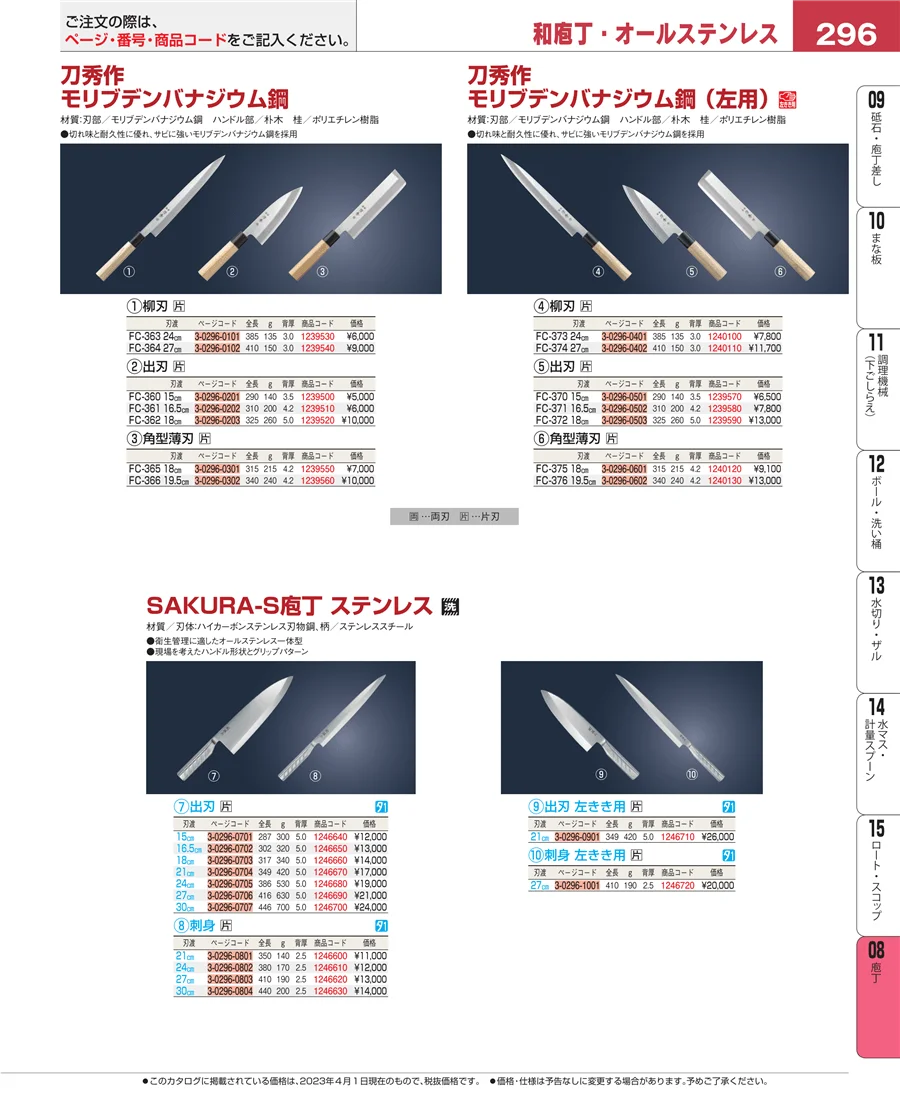 庖丁 ページ296