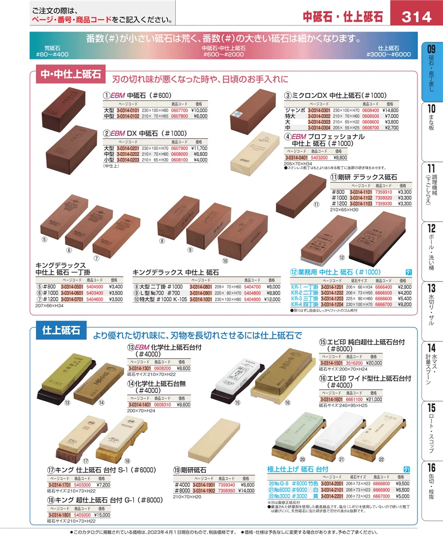 砥石・庖丁差し ページ314