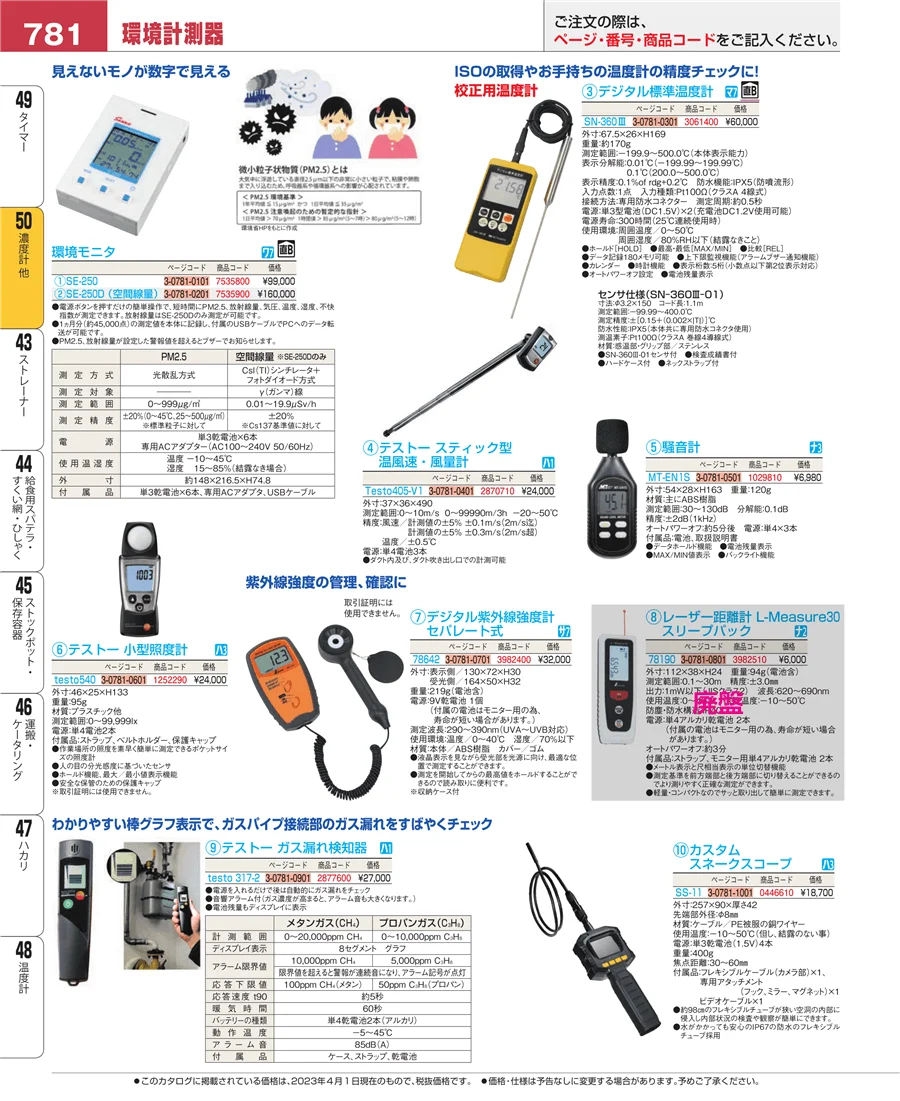 濃度計 他 ページ781