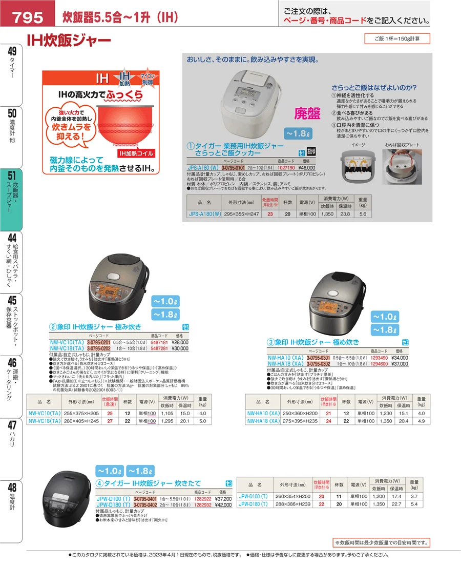炊飯器・スープジャー ページ795