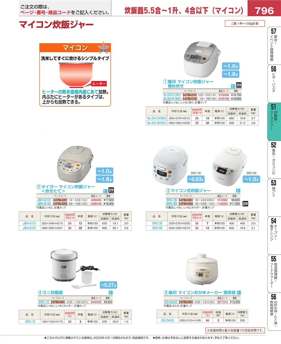炊飯器・スープジャー ページ796