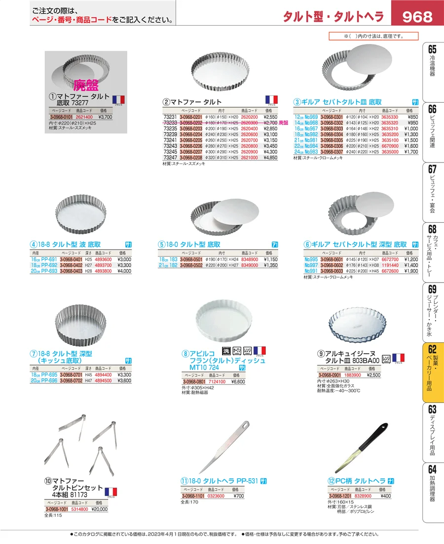 製菓・ベーカリー用品 ページ968