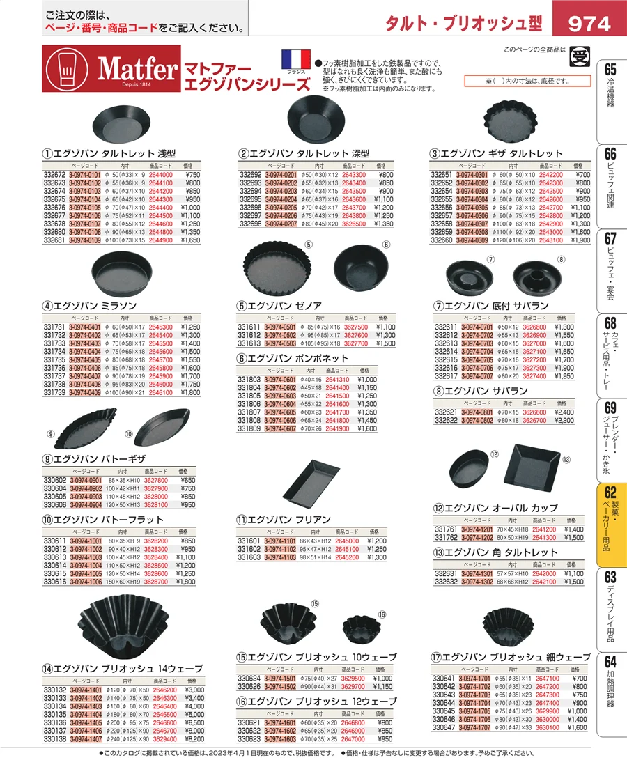 製菓・ベーカリー用品 ページ974