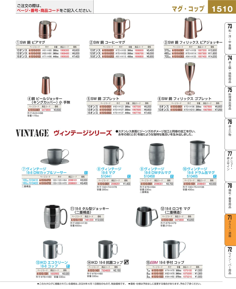 グラス・酒器 ページ1510