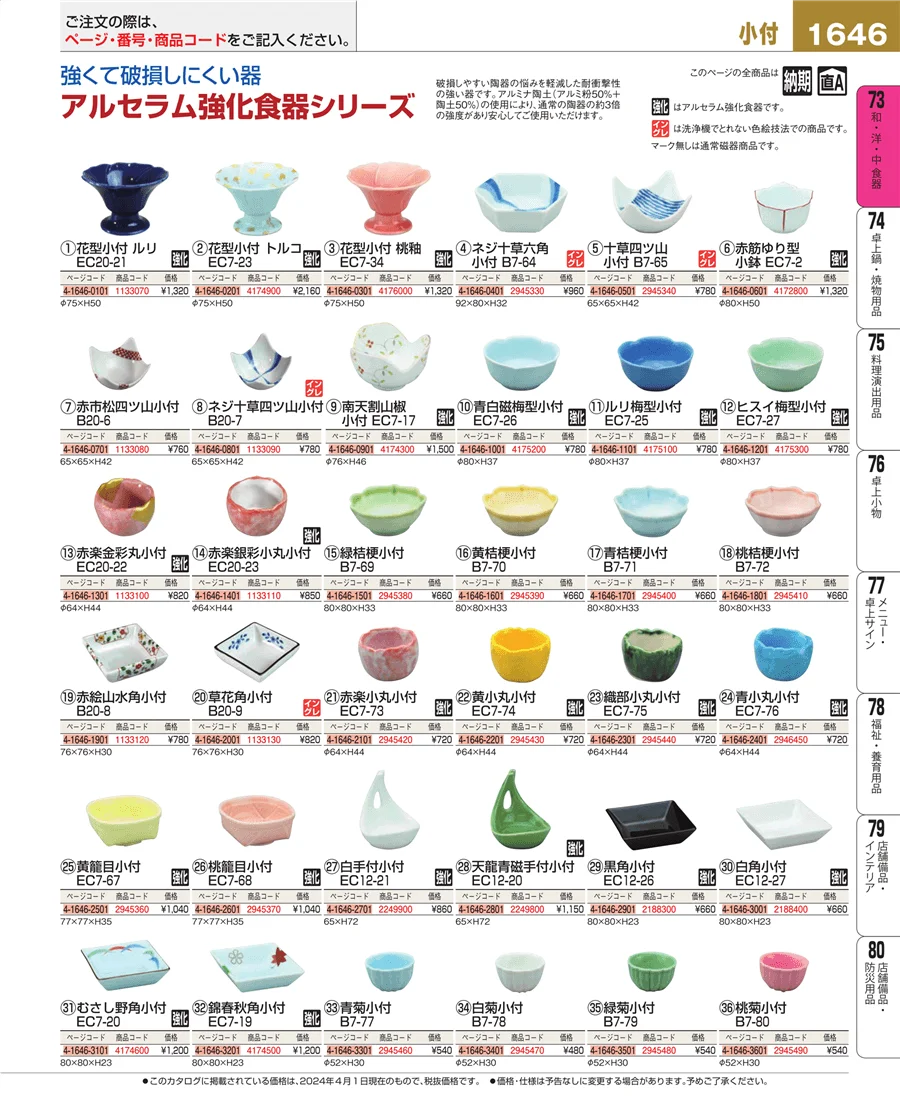 和・洋・中 食器 ページ1646