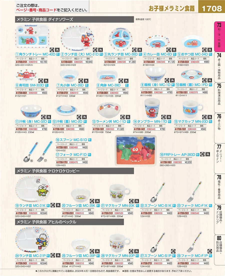 和・洋・中 食器 ページ1708