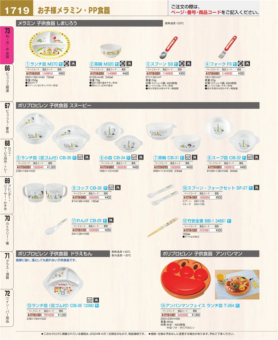 和・洋・中 食器 ページ1719
