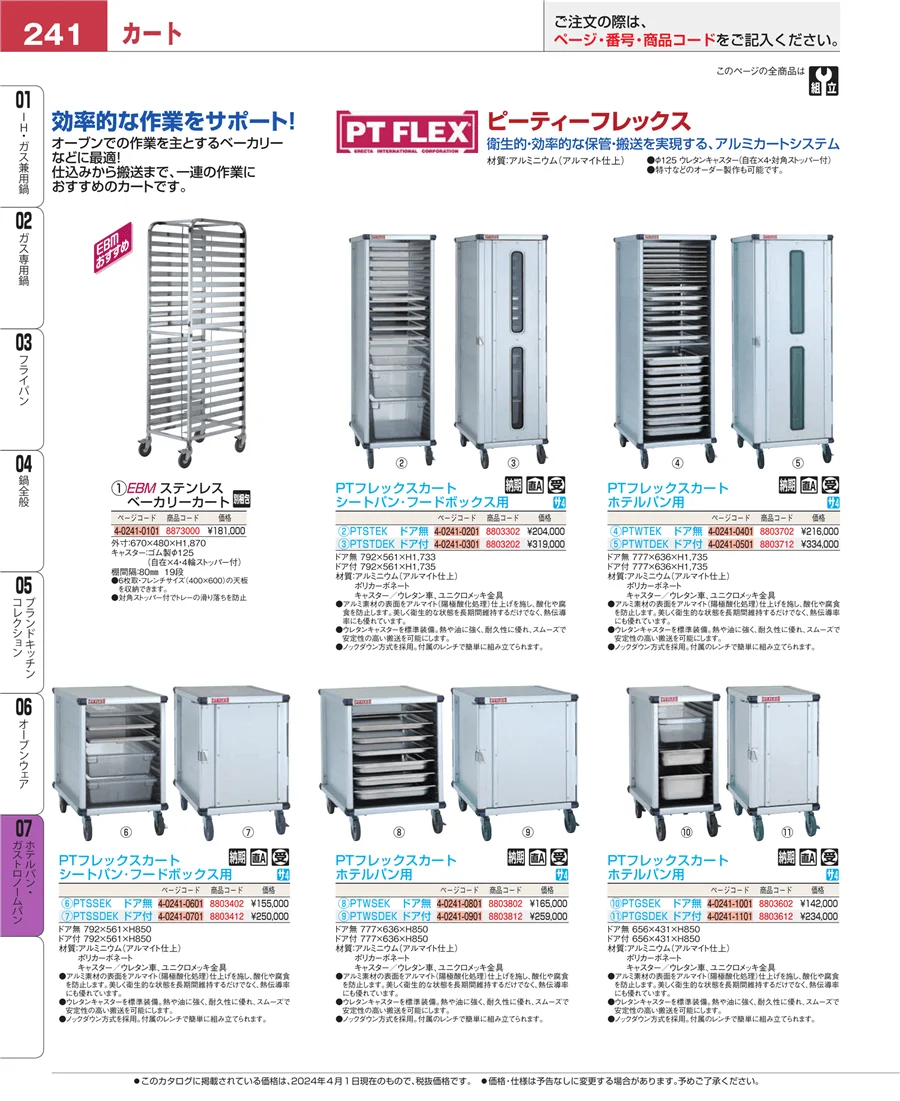 ホテルパン・ガストロノームパン ページ241