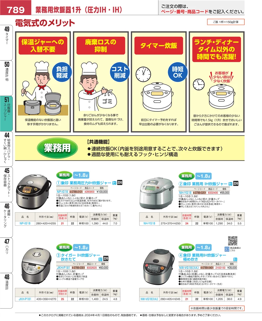 炊飯器・スープジャー ページ789