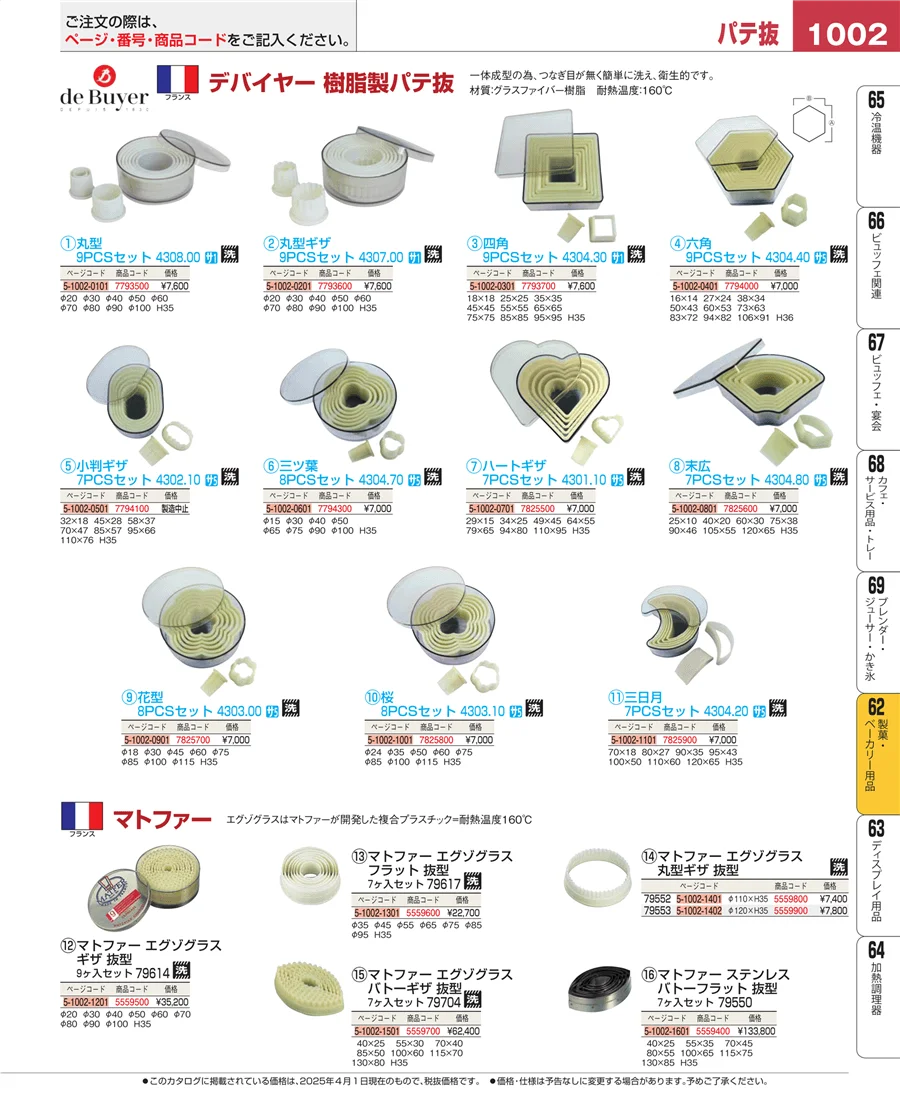 製菓・ベーカリー用品 ページ1002
