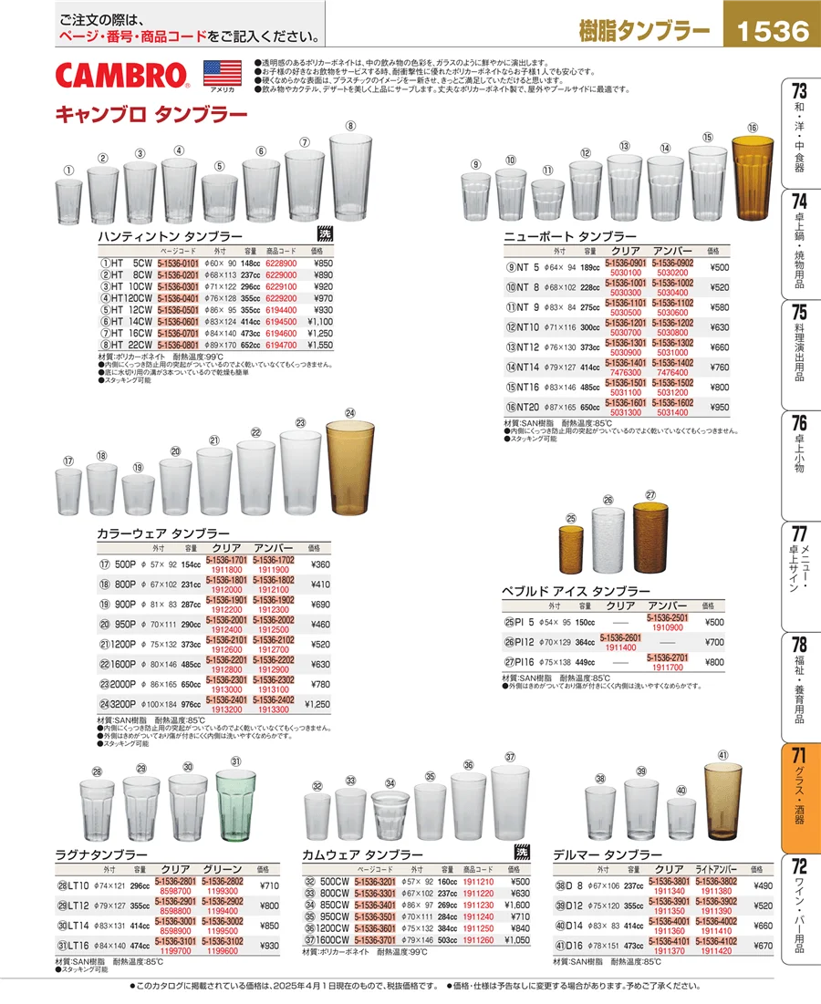 グラス・酒器 ページ1536