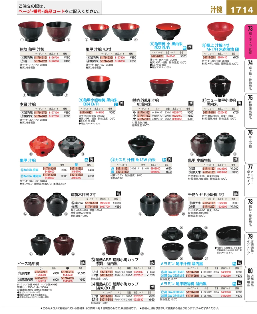 和・洋・中 食器 ページ1714