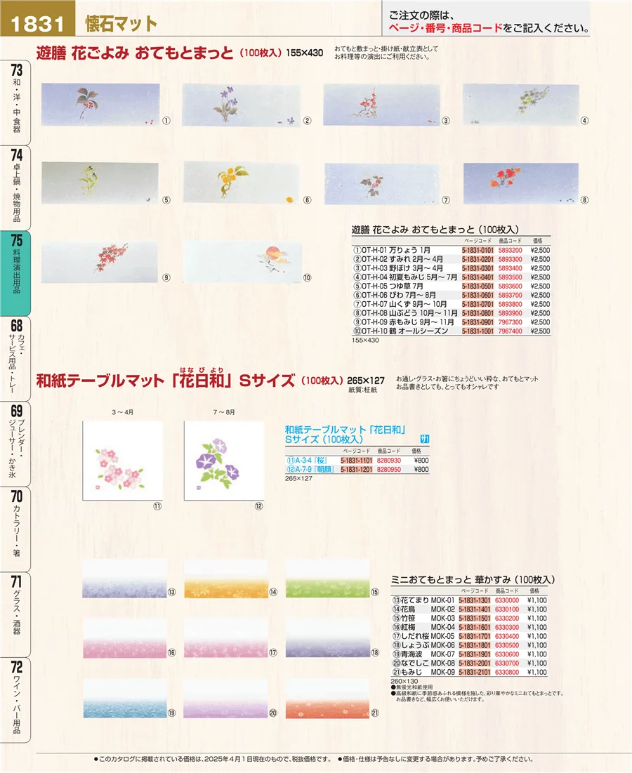 料理演出用品 ページ1831