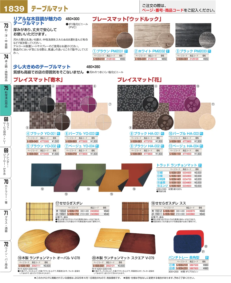 料理演出用品 ページ1839