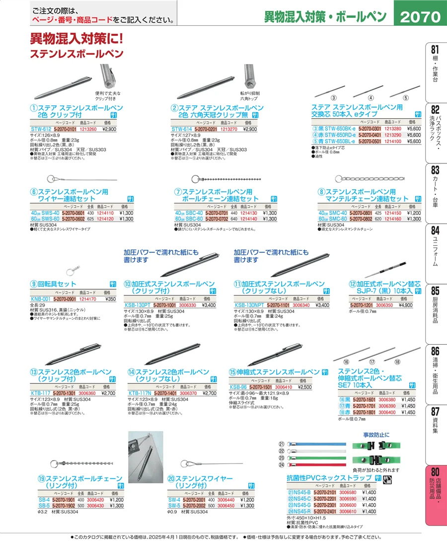 店舗備品・防災用品 ページ2070