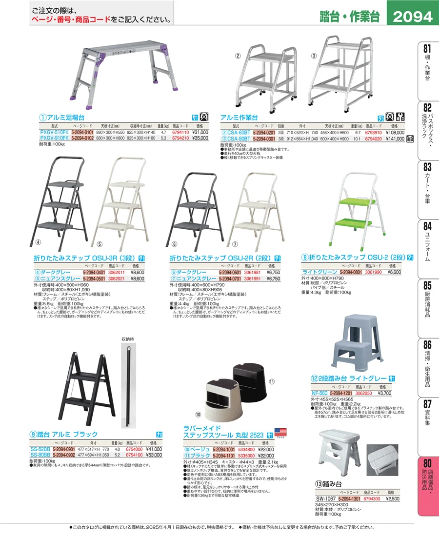 店舗備品・防災用品 ページ2094