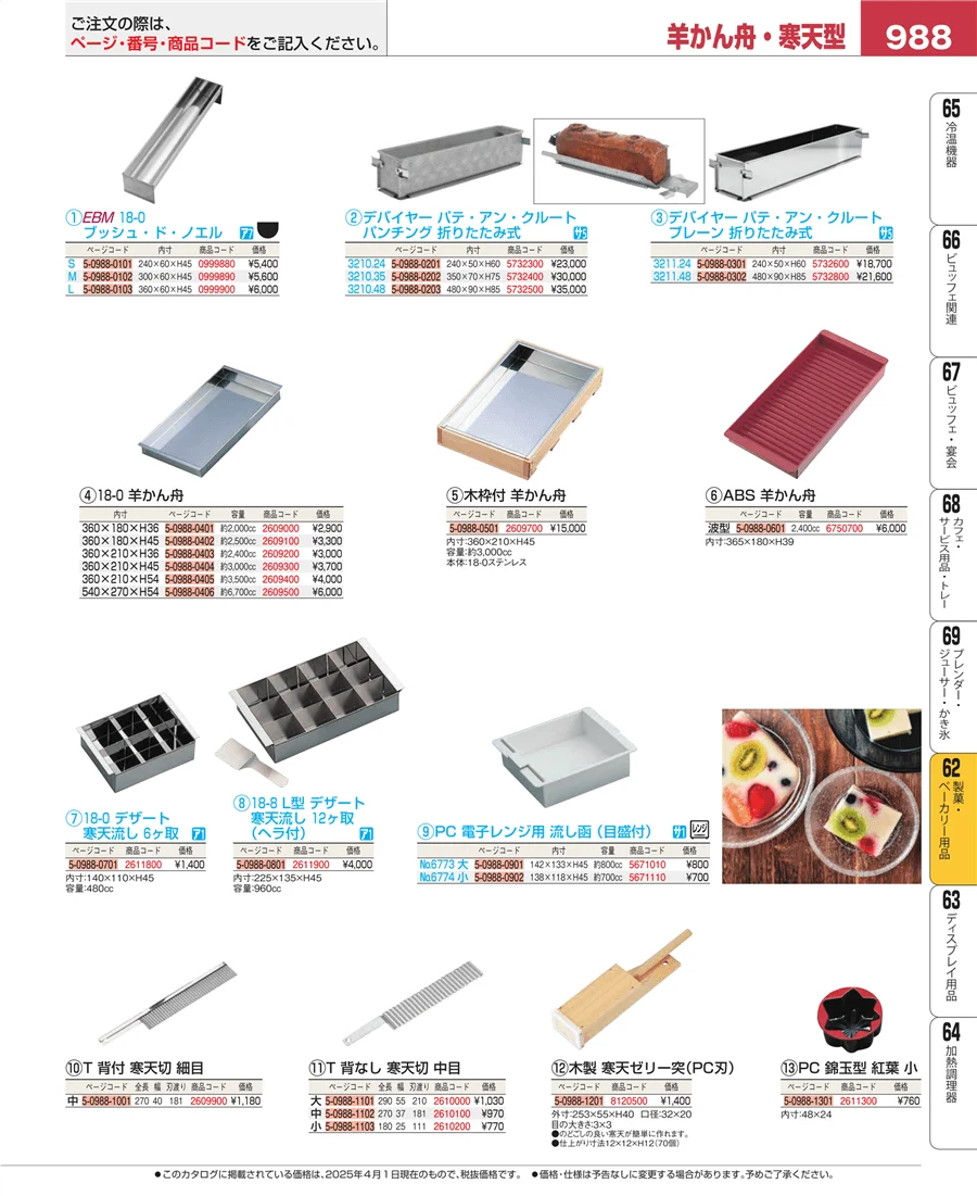 製菓・ベーカリー用品 ページ988