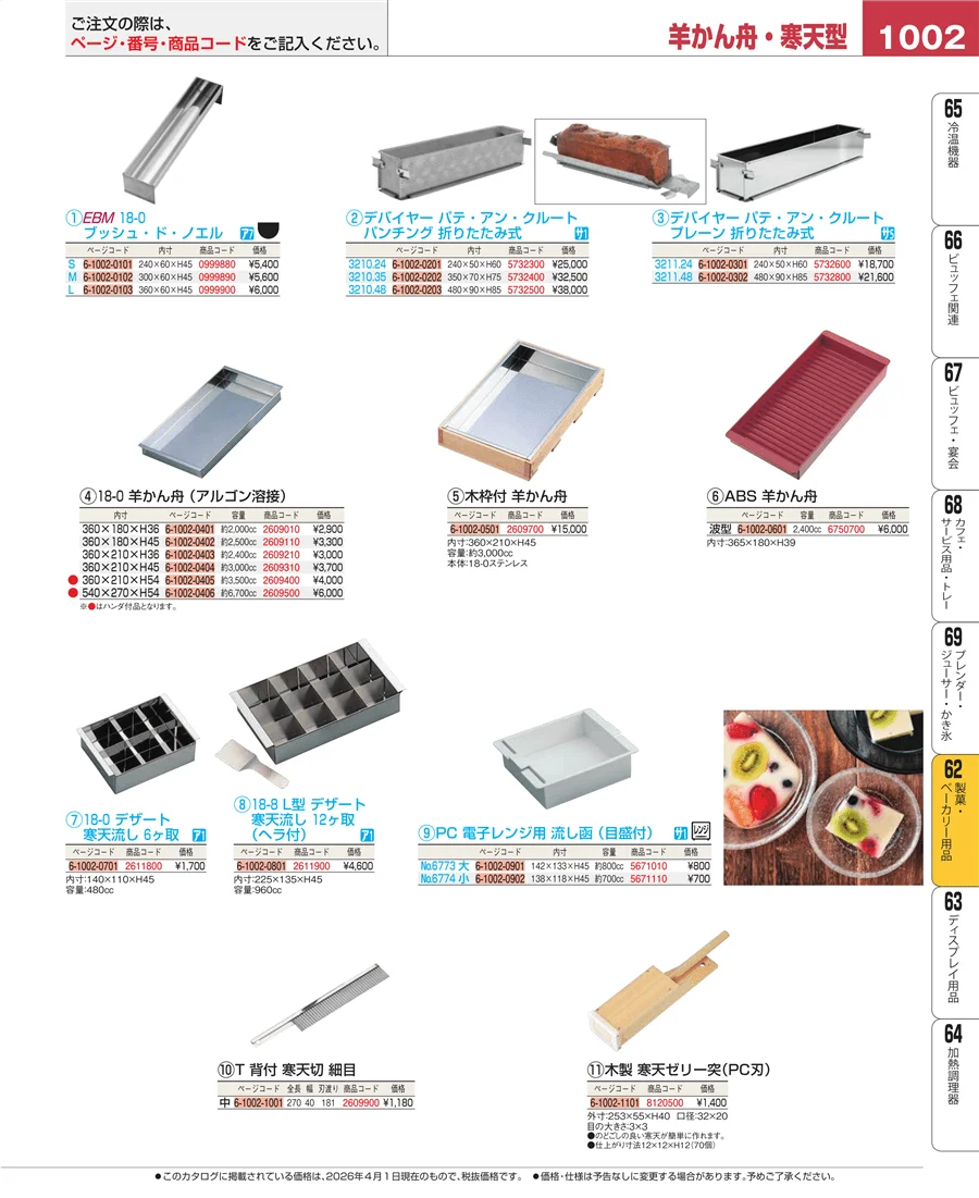 製菓・ベーカリー用品 ページ1002