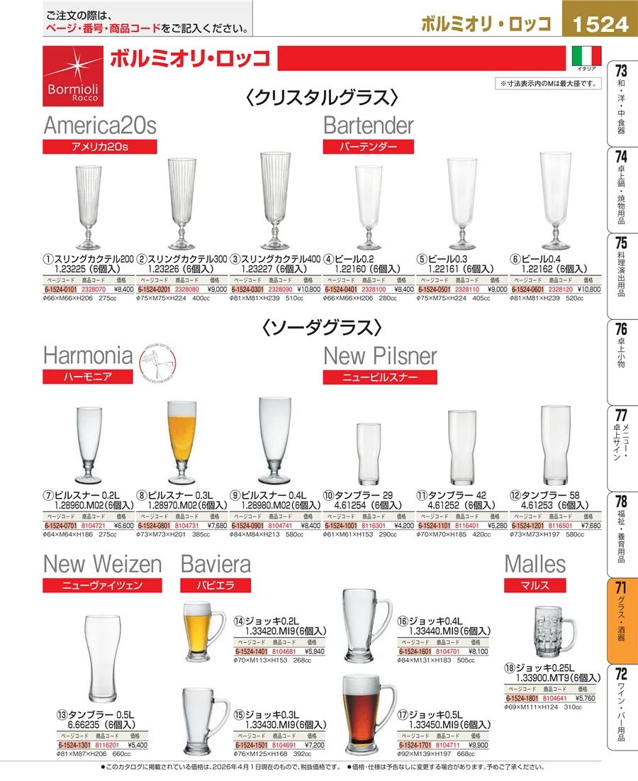 グラス・酒器 ページ1524