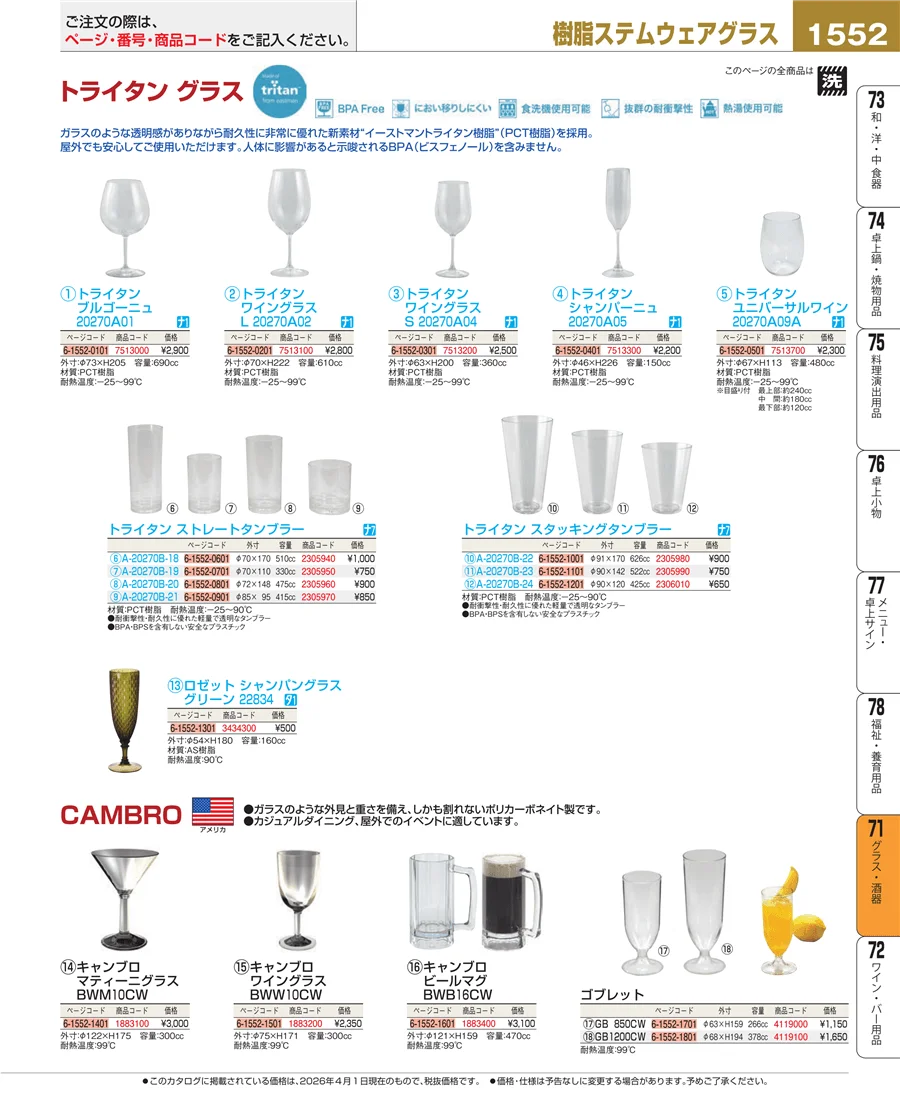 グラス・酒器 ページ1552