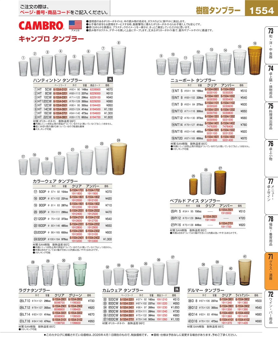 グラス・酒器 ページ1554
