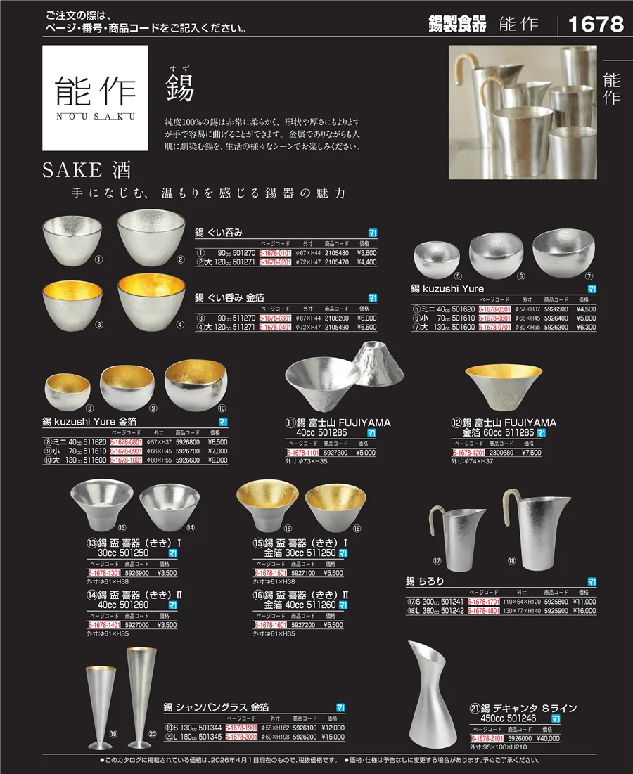 錫製食器 ページ1678