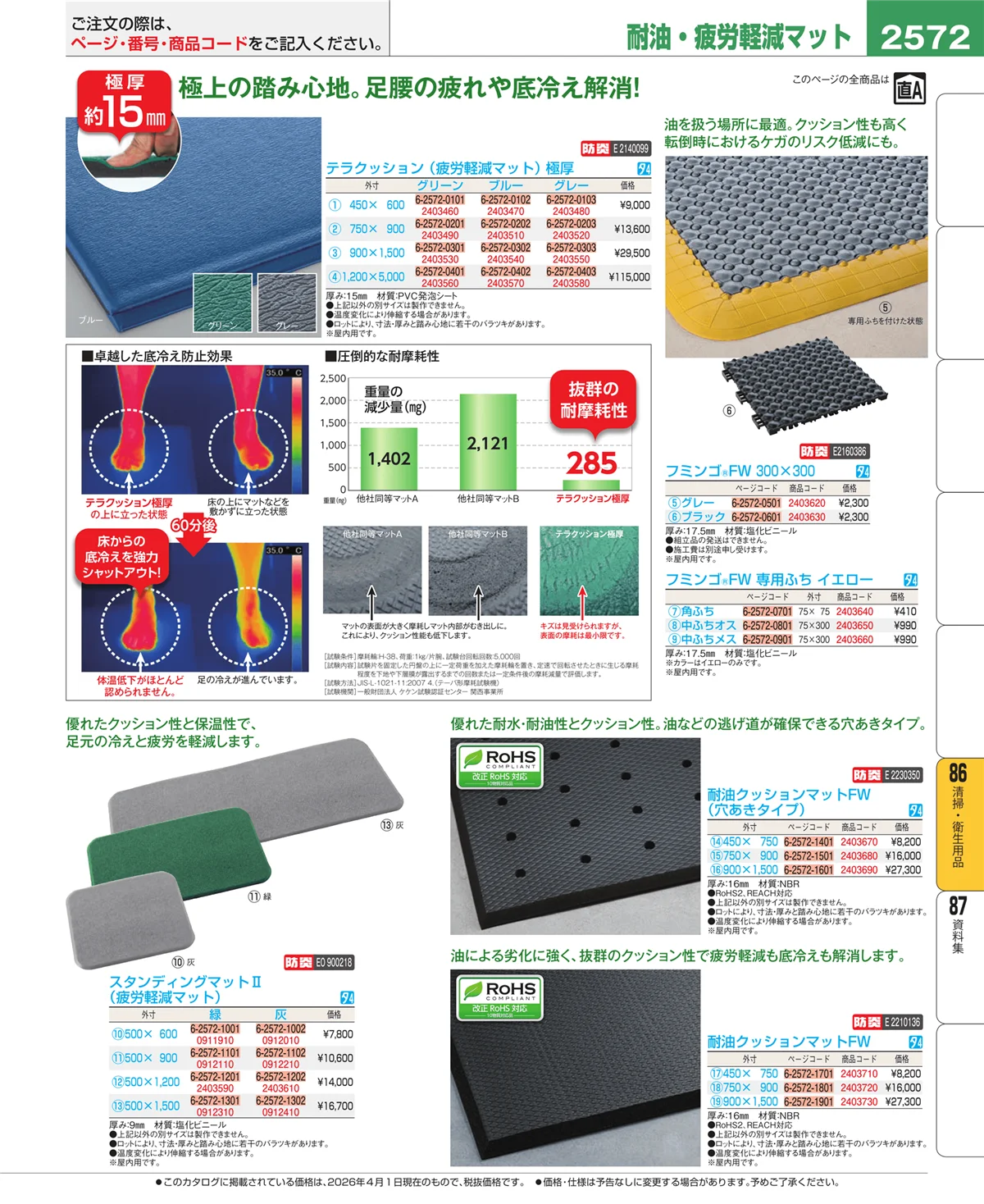 EBM業務用厨房用品カタログvol.26・ページ番号2572・清掃・衛生用品