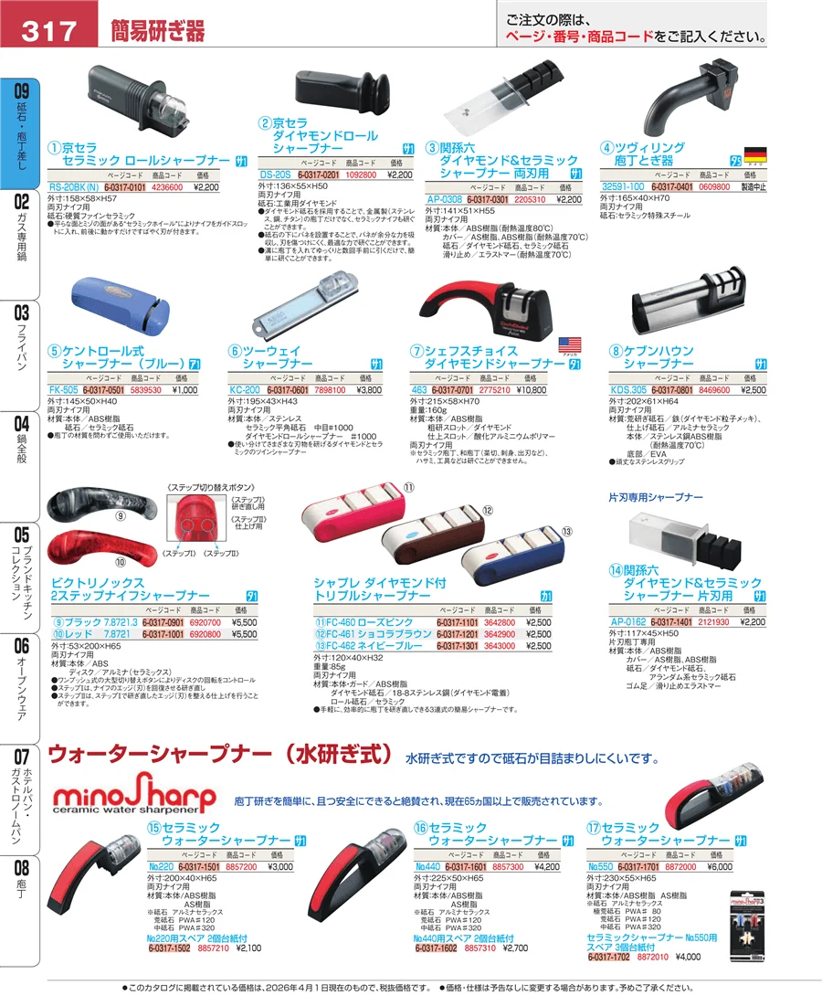 砥石・庖丁差し ページ317