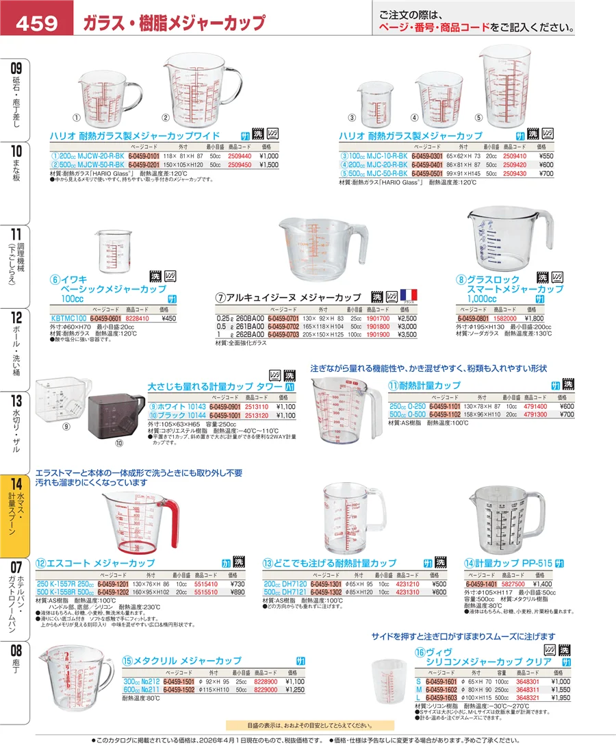 水マス・計量スプーン ページ459