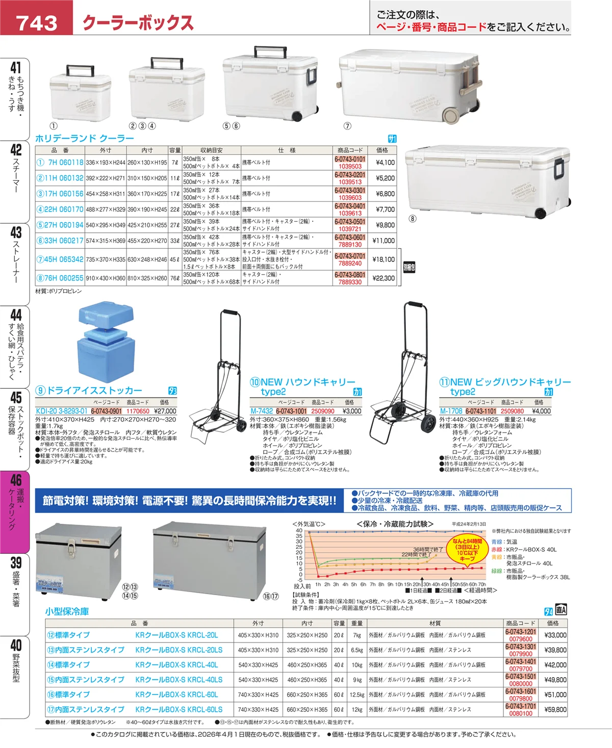 EBM業務用厨房用品カタログvol.26・ページ番号743・運搬・ケータリング