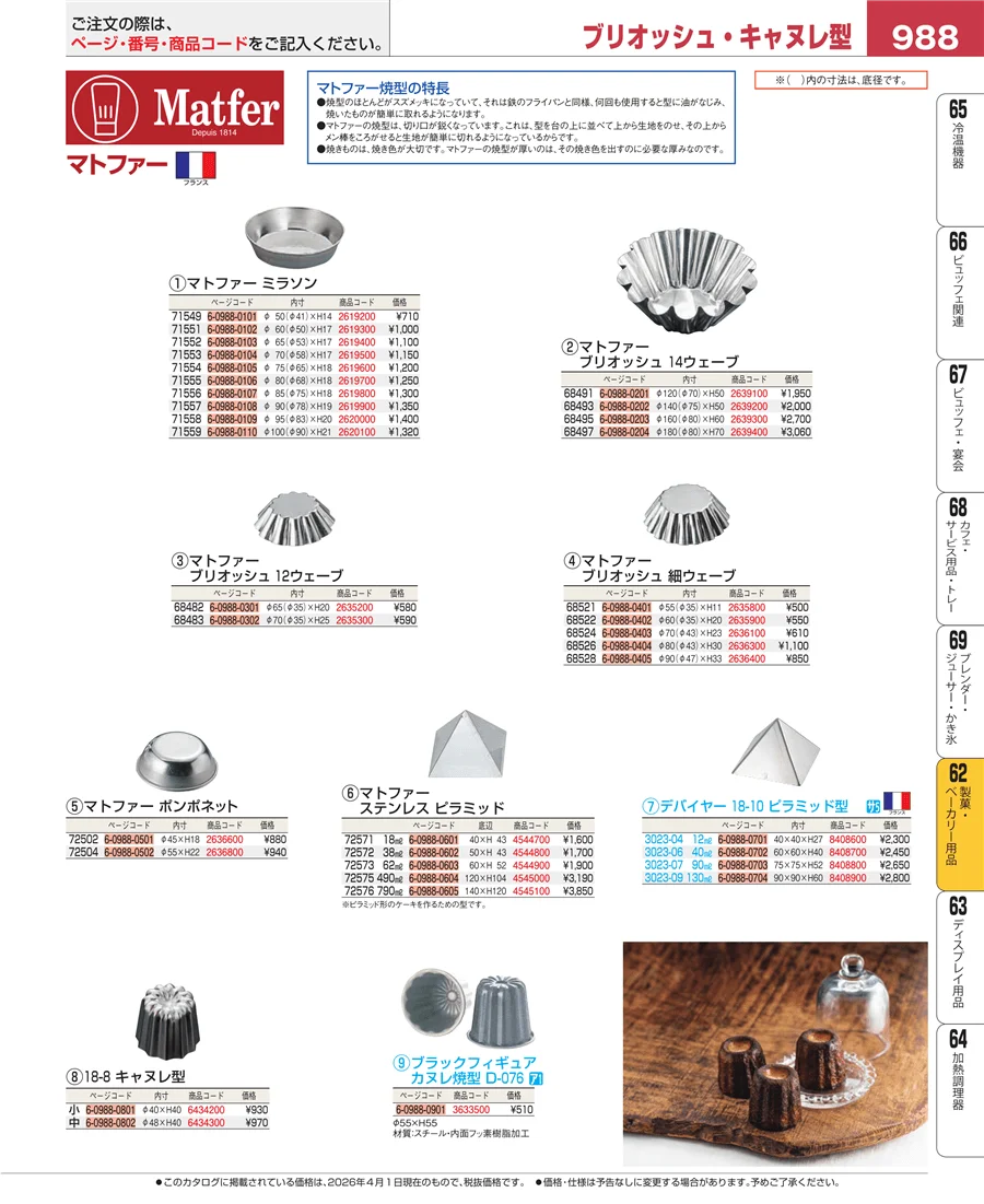 製菓・ベーカリー用品 ページ988