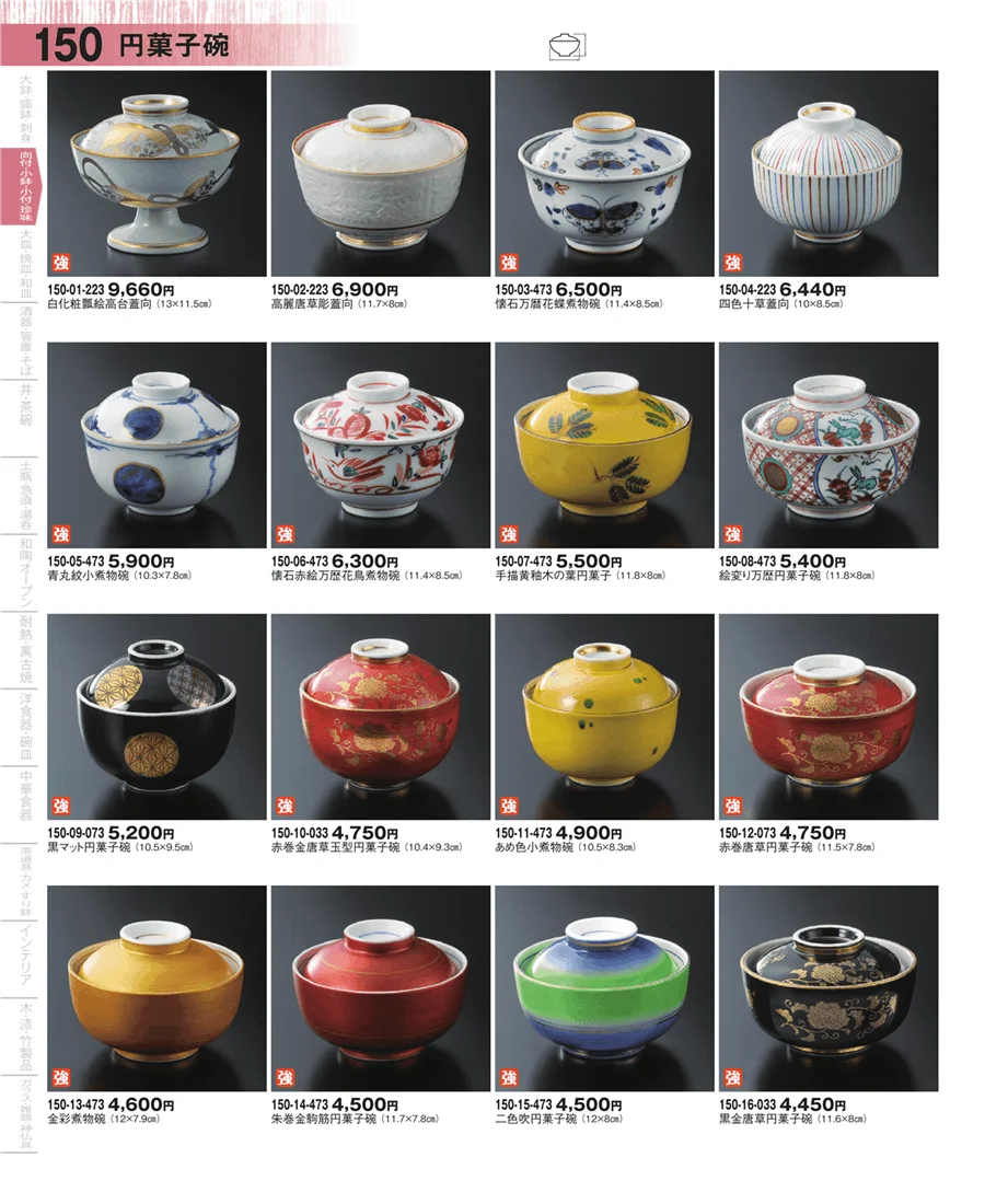 蓋向・円菓子碗 ページ150
