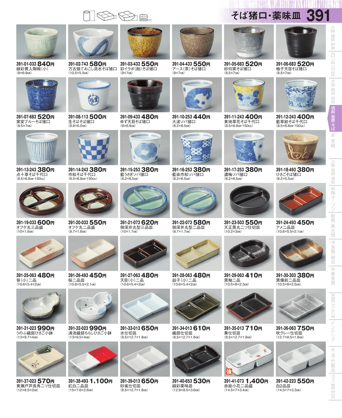 器望・ページ番号391・そば・薬味皿