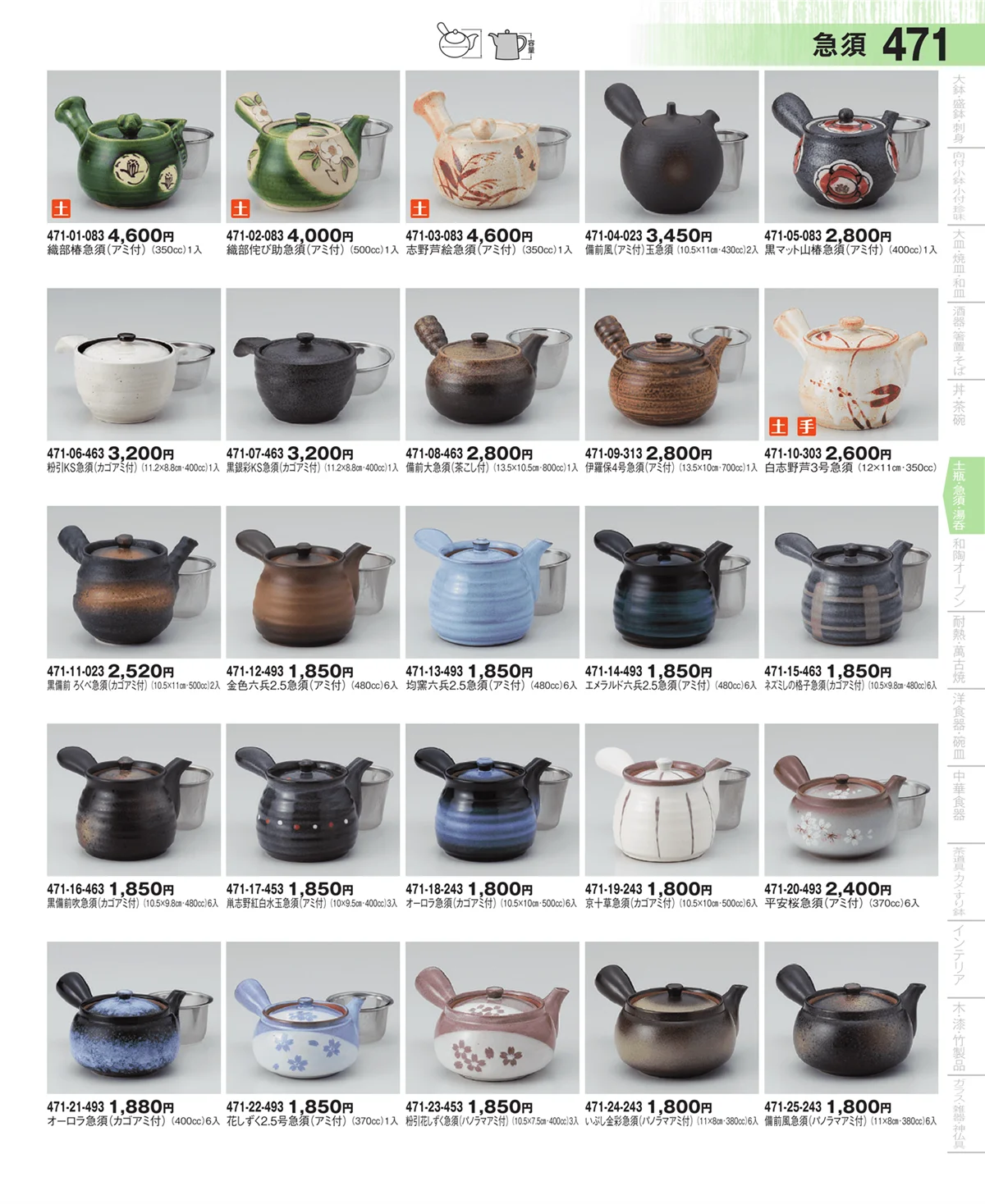 器望・ページ番号471・土瓶・急須・ポット・煎茶