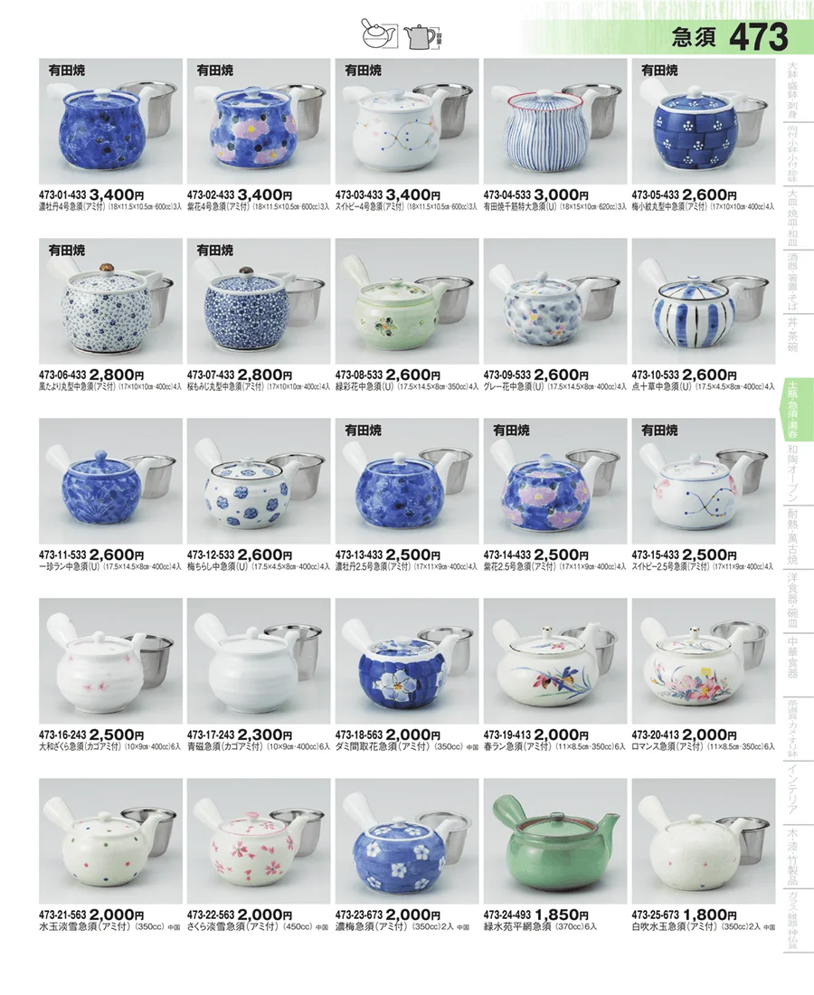 土瓶・急須・ポット・煎茶 ページ473