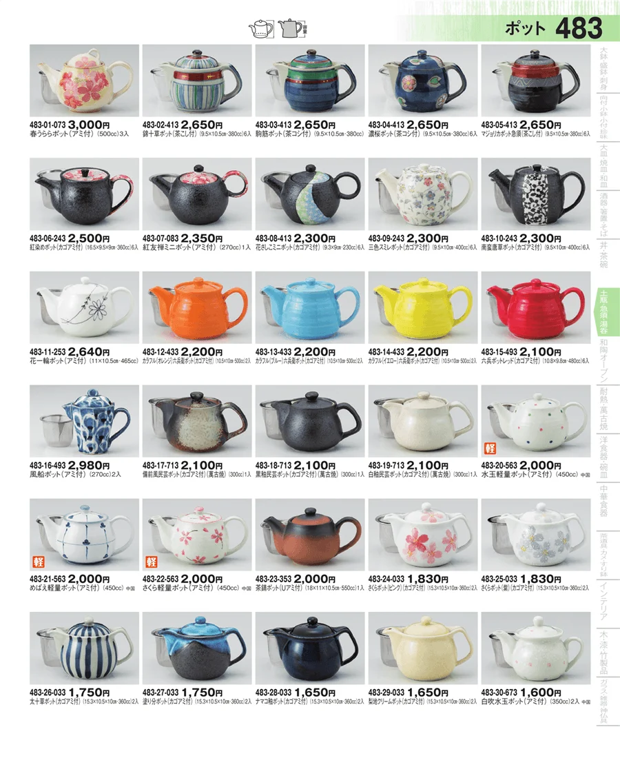 土瓶・急須・ポット・煎茶 ページ483