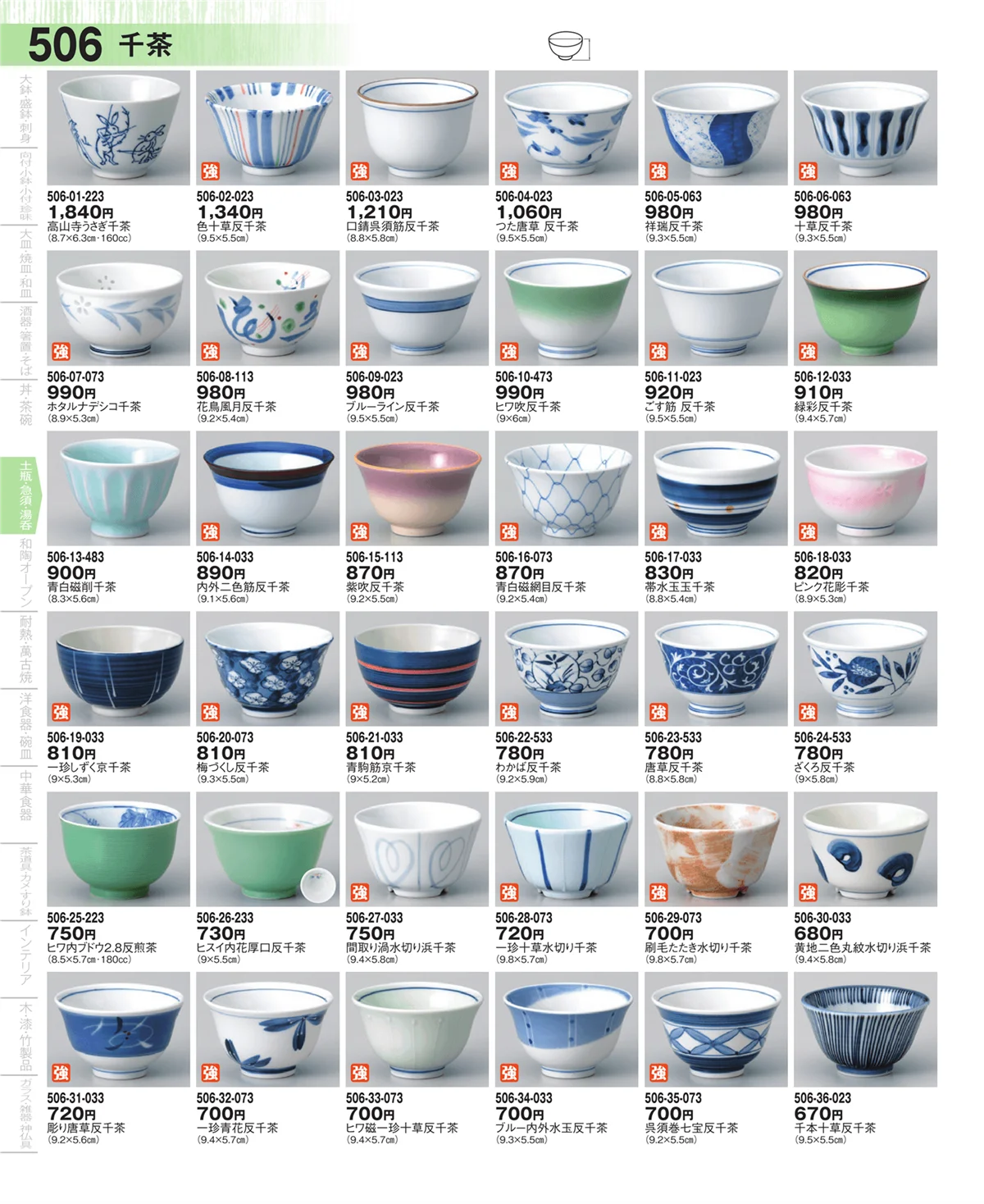 器望・ページ番号506・千茶・厚口・玉湯呑