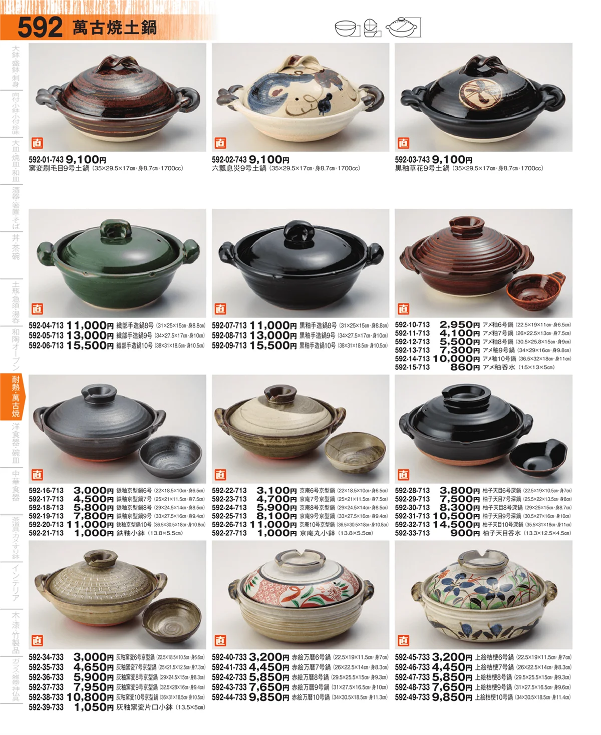 器望・ページ番号592・萬古焼土鍋