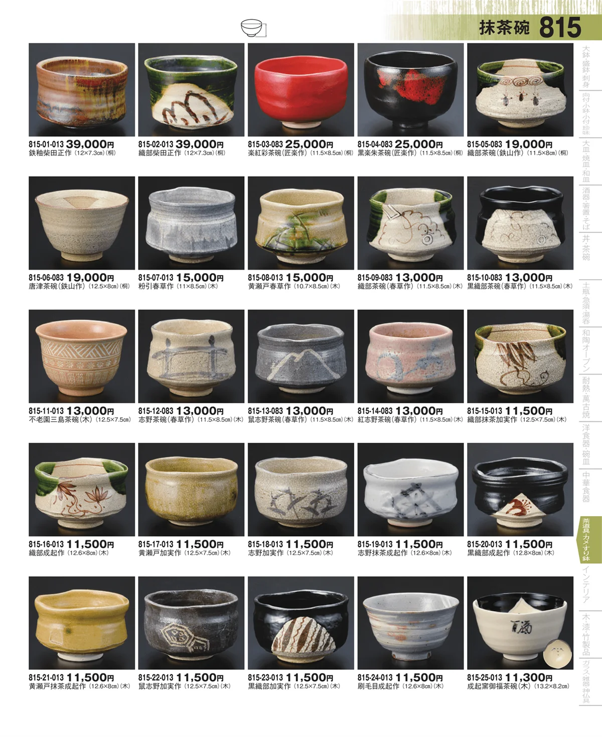 器望・ページ番号815・抹茶碗・茶道具
