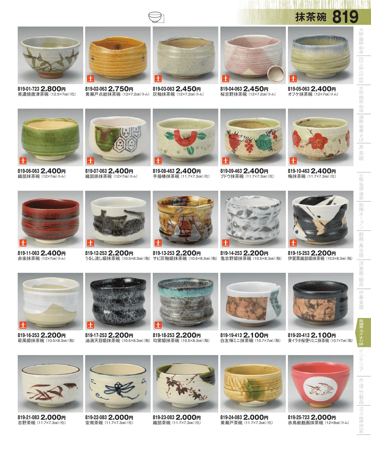 器望・ページ番号819・抹茶碗・茶道具