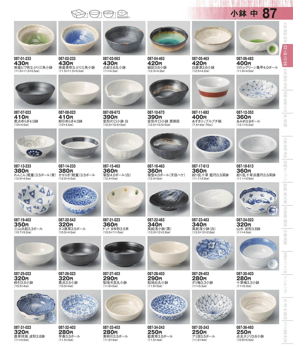 器望・ページ番号87・向付・小鉢・小付