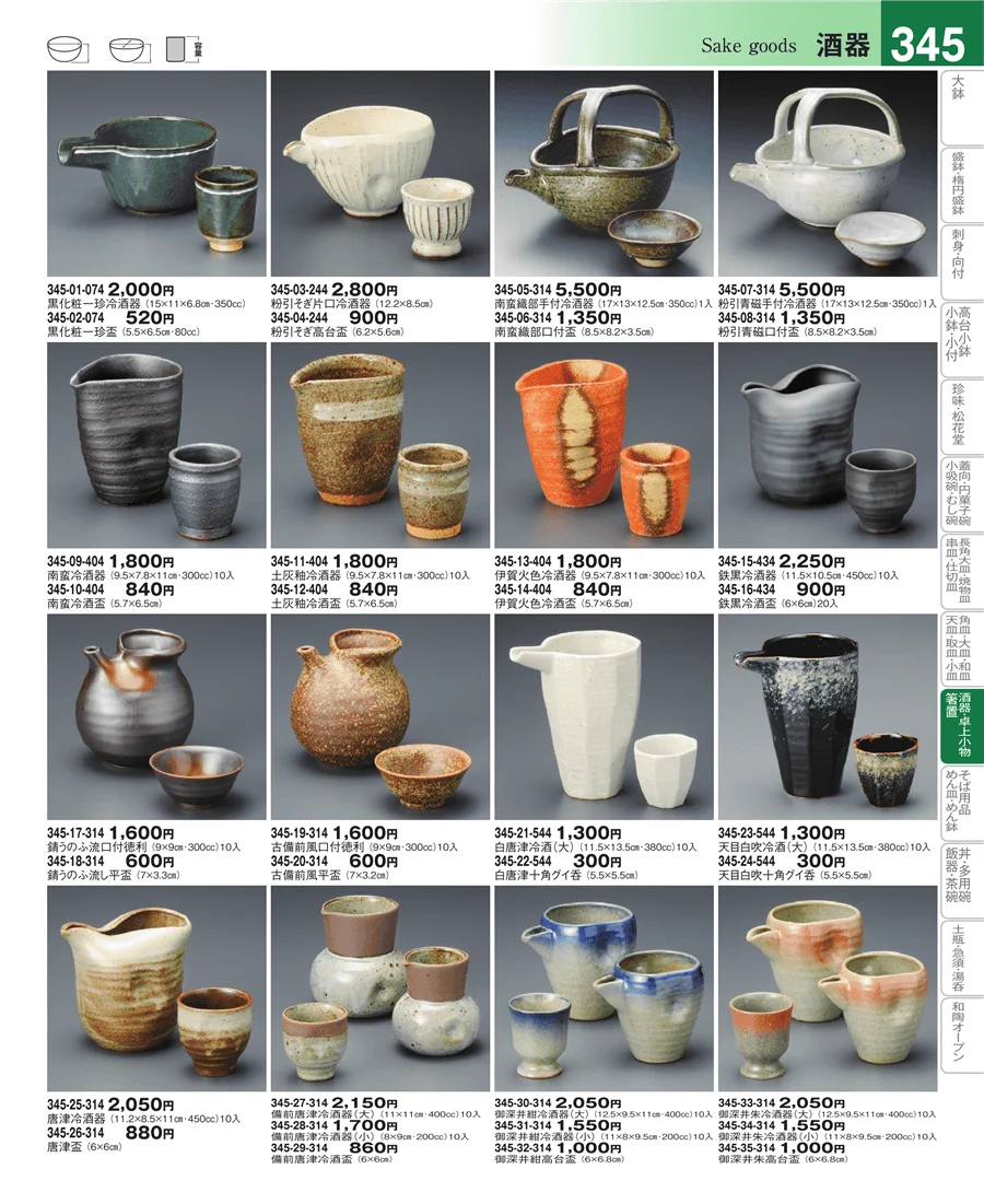酒器 ページ345