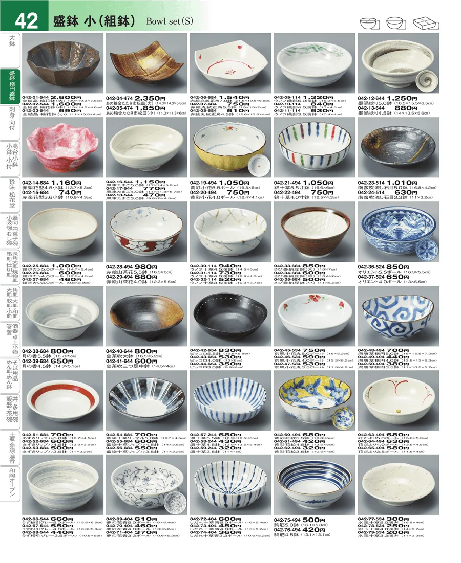 大鉢・盛鉢・刺身 ページ42