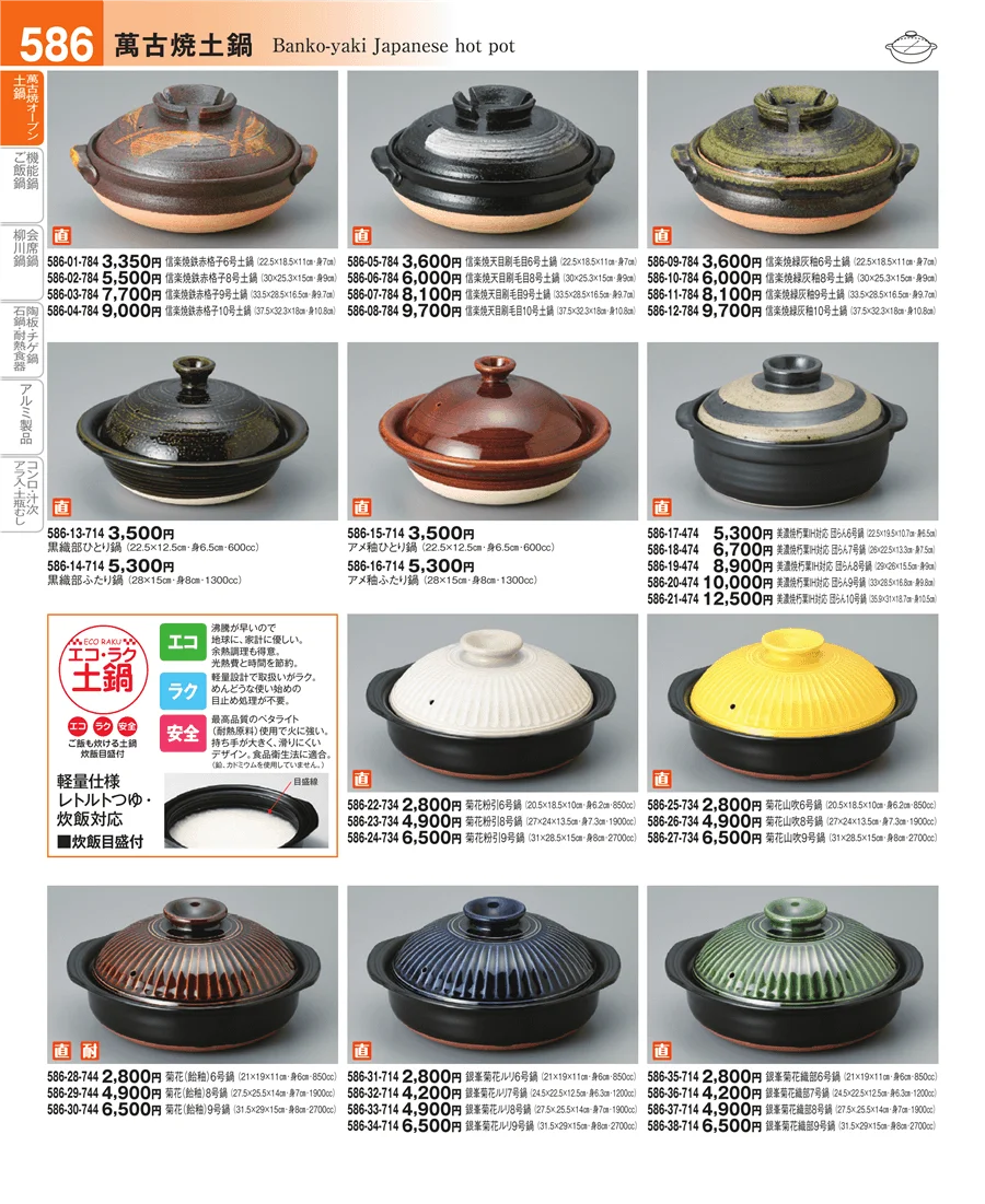 萬古焼土鍋 ページ586