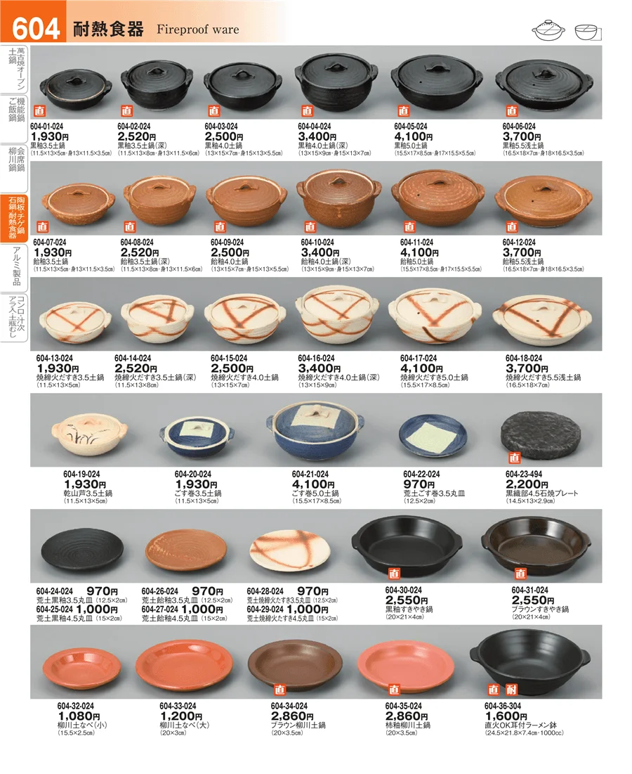 耐熱食器 ページ604
